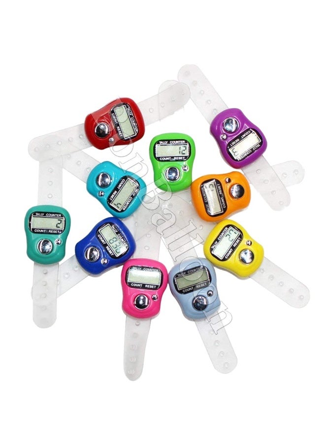 5 Digital Electronic LCD Tasbih Finger Tally Counters – Islamic Zikr Hand Ring Counter, Resettable Mini Manual Clicker for Prayer, Dhikr, Lap Tracking & Counting (Multi-Color) - Image 4